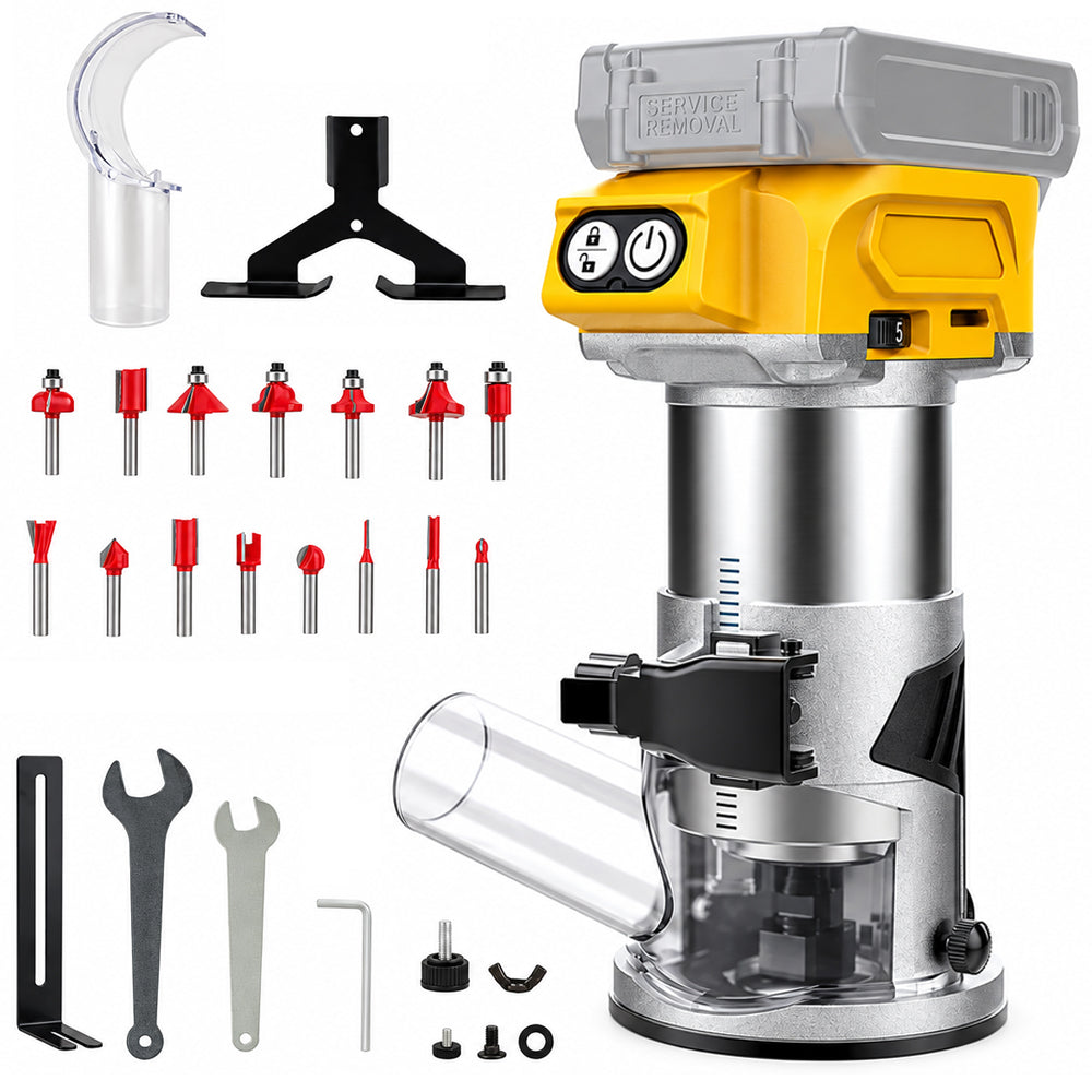 Cordless Power Router Compatible with Dewalt