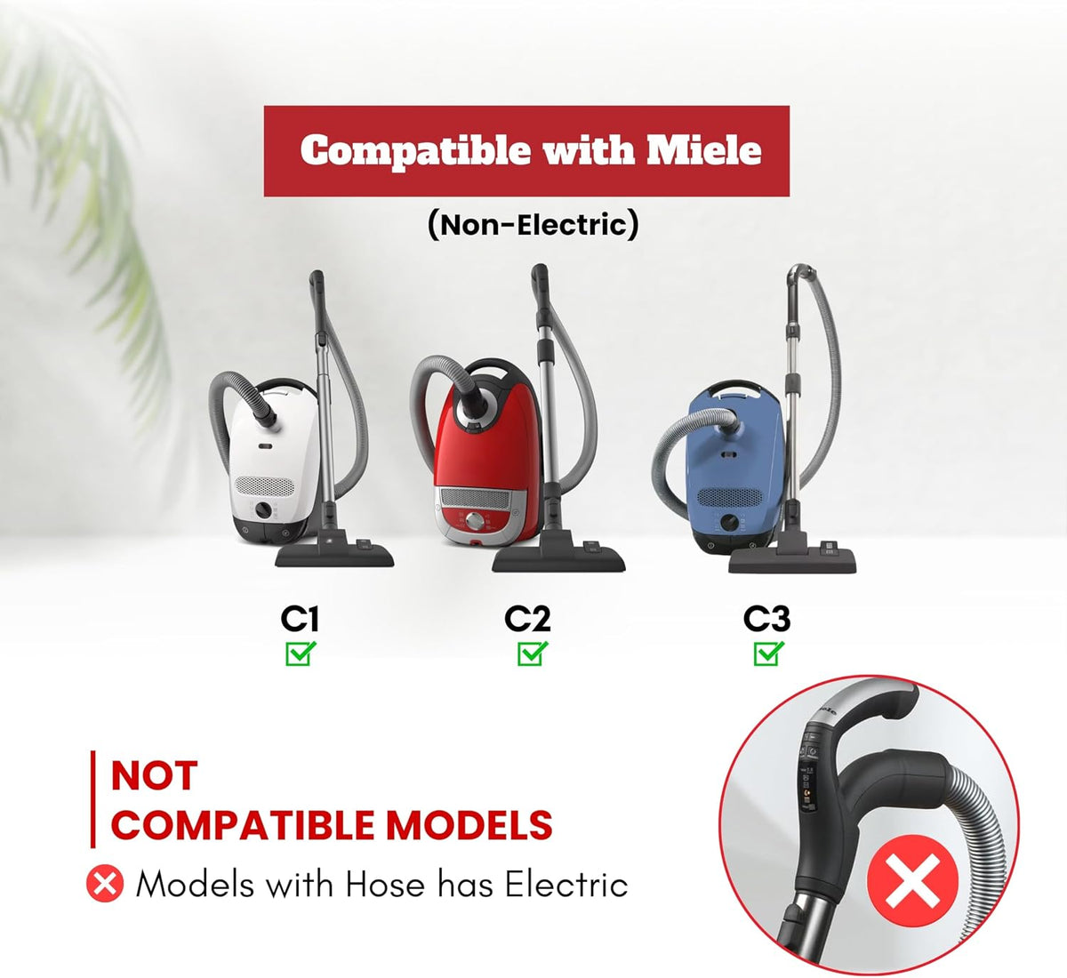 Telescopic rod for Miele vacuum cleaner