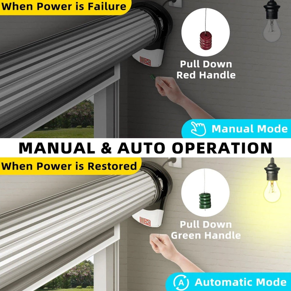 Garage Door Opener 800N Roller Door Opener with 2 Remotes