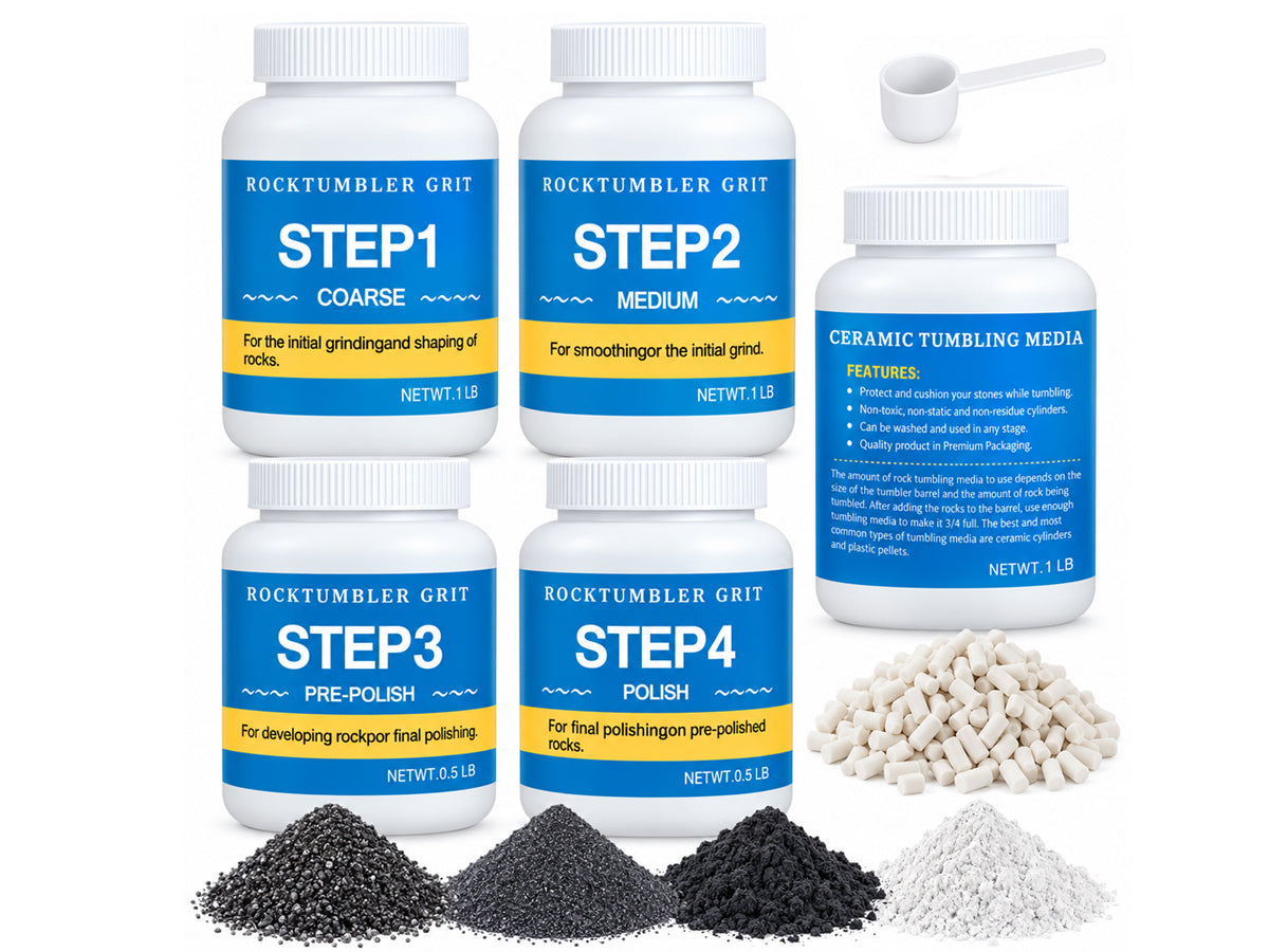 KomeStone Rock Tumbler Grits Kit 4 Lbs