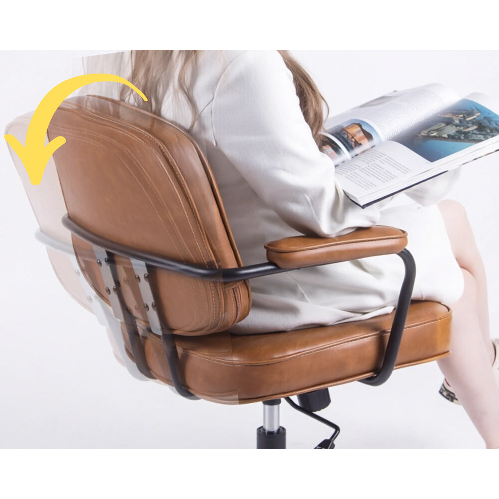 Retro Home Office Chair - Tan Vintage