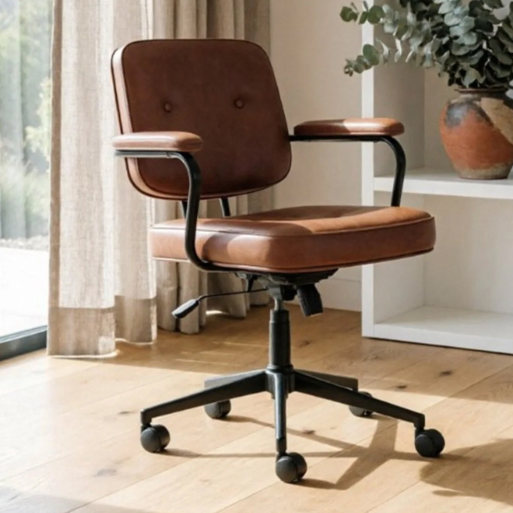 Retro Home Office Chair - Tan Vintage