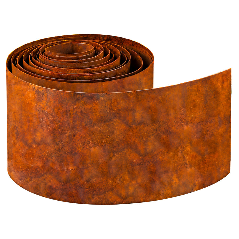 Garden Edging Flexible Rusty Metal Landscape Border - 5m