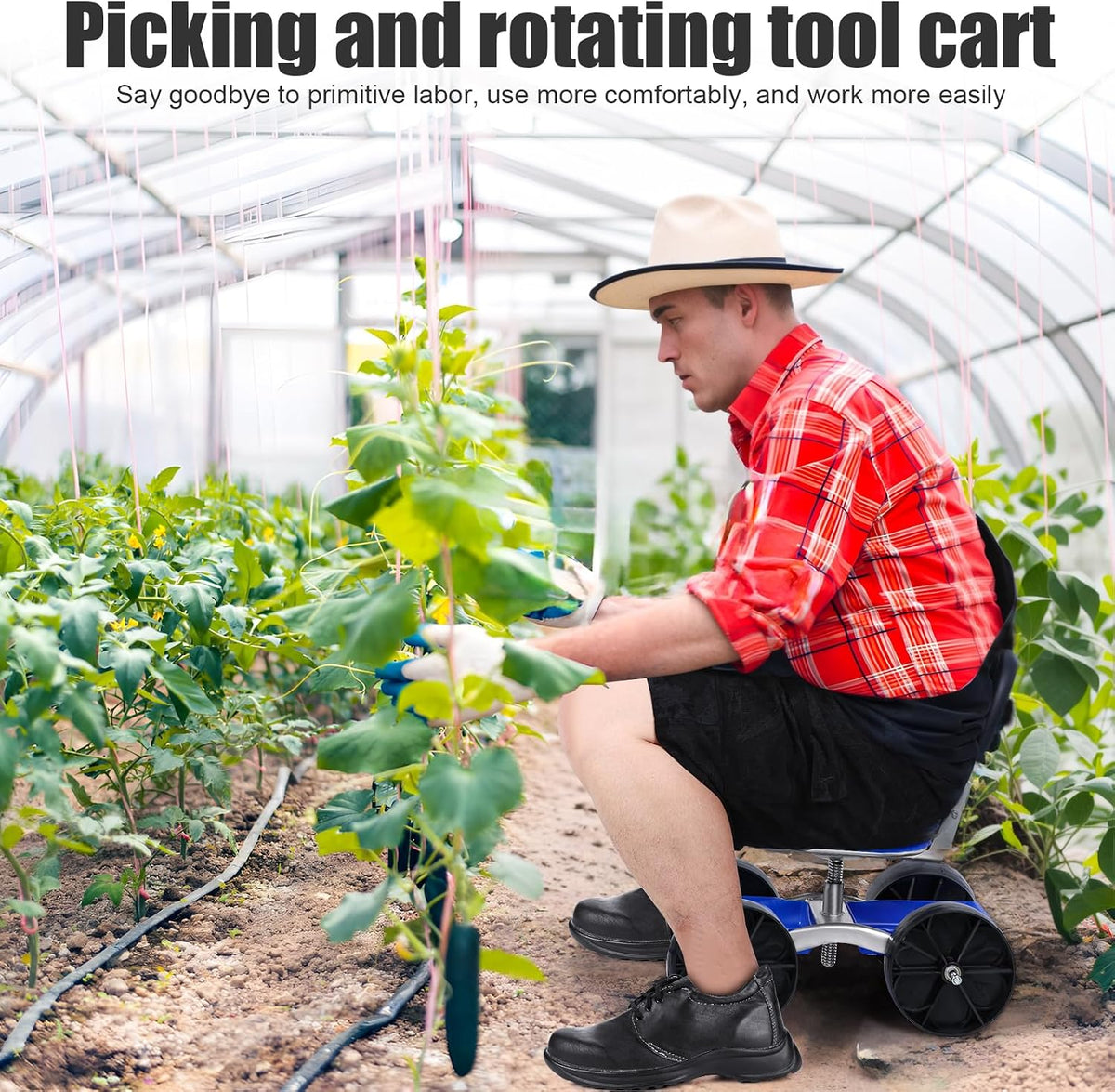 Garden Rolling Cart Seat