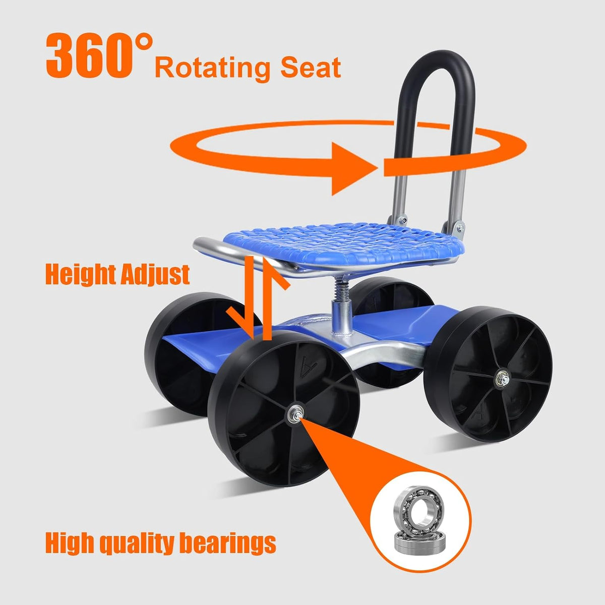 Garden Rolling Cart Seat