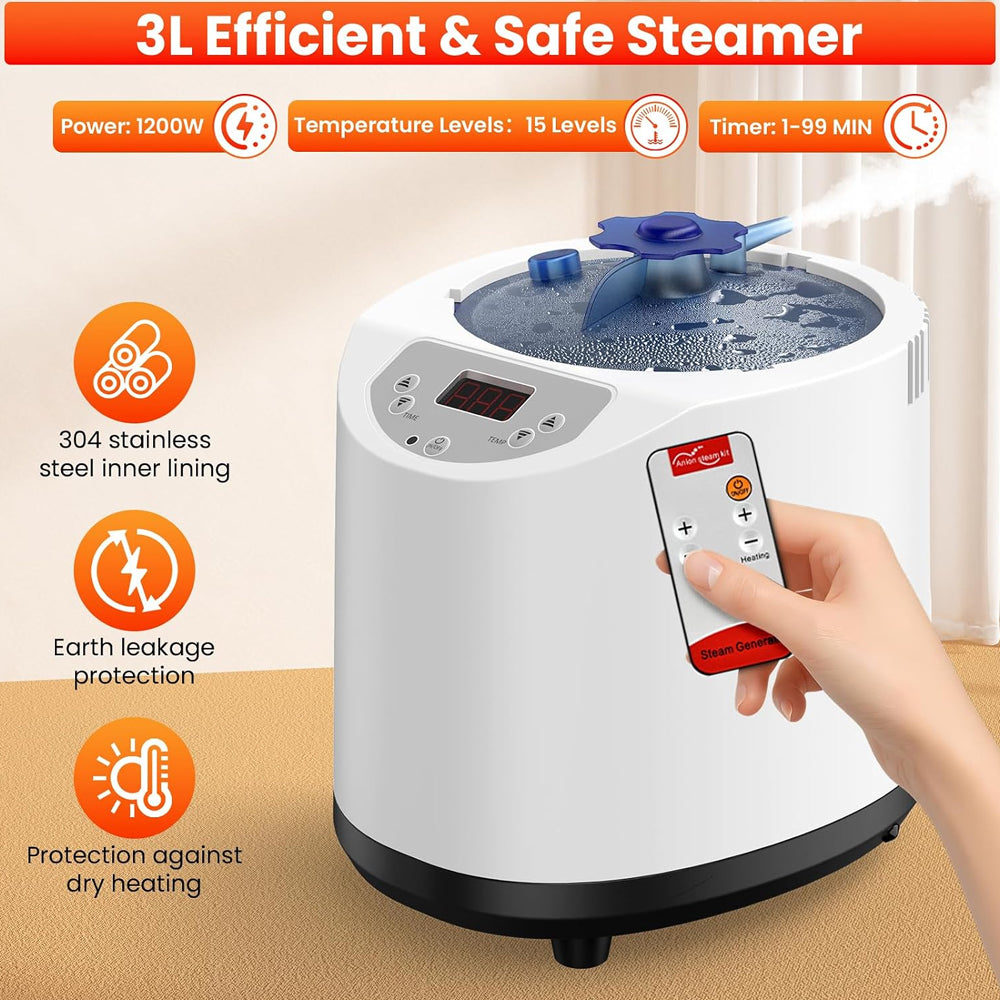 Steam Sauna with Red Light Therapy