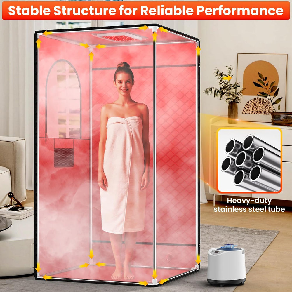 Steam Sauna with Red Light Therapy