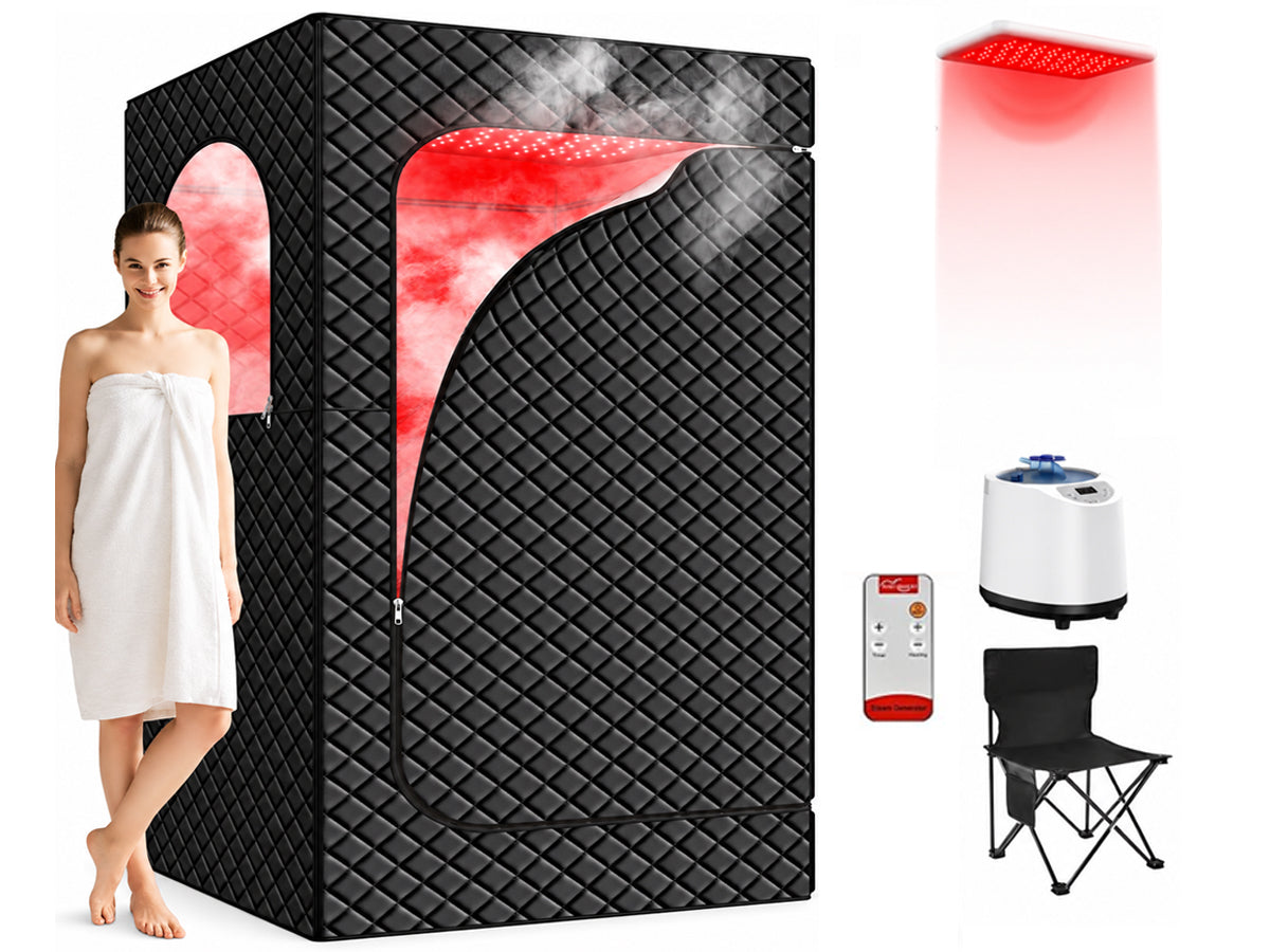 Steam Sauna with Red Light Therapy