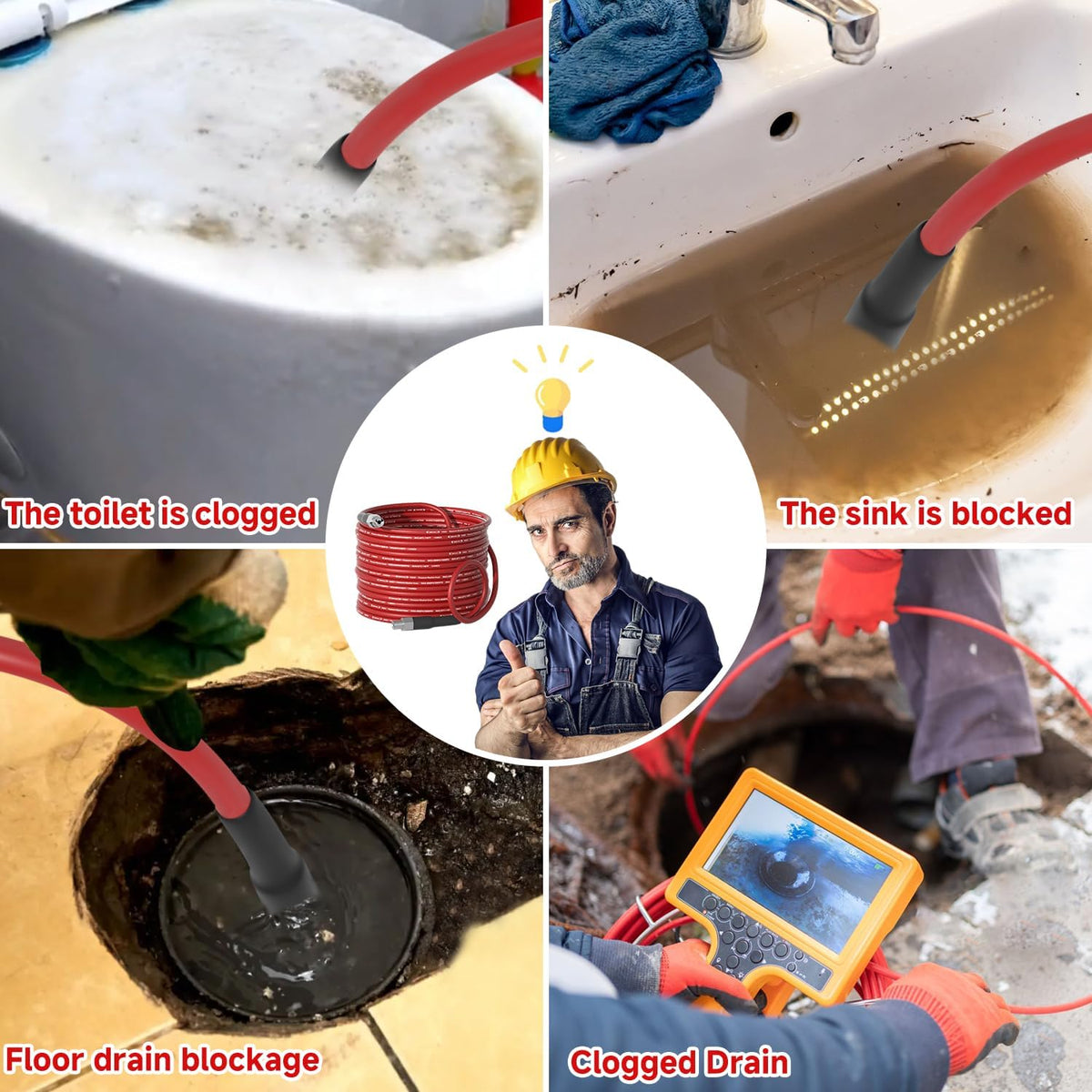 Sewer Jetter Kit for Pressure Washer 30M