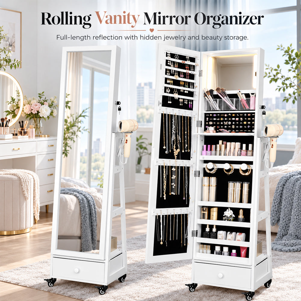 Jewellery Cabinet Armoire Storage Shelf