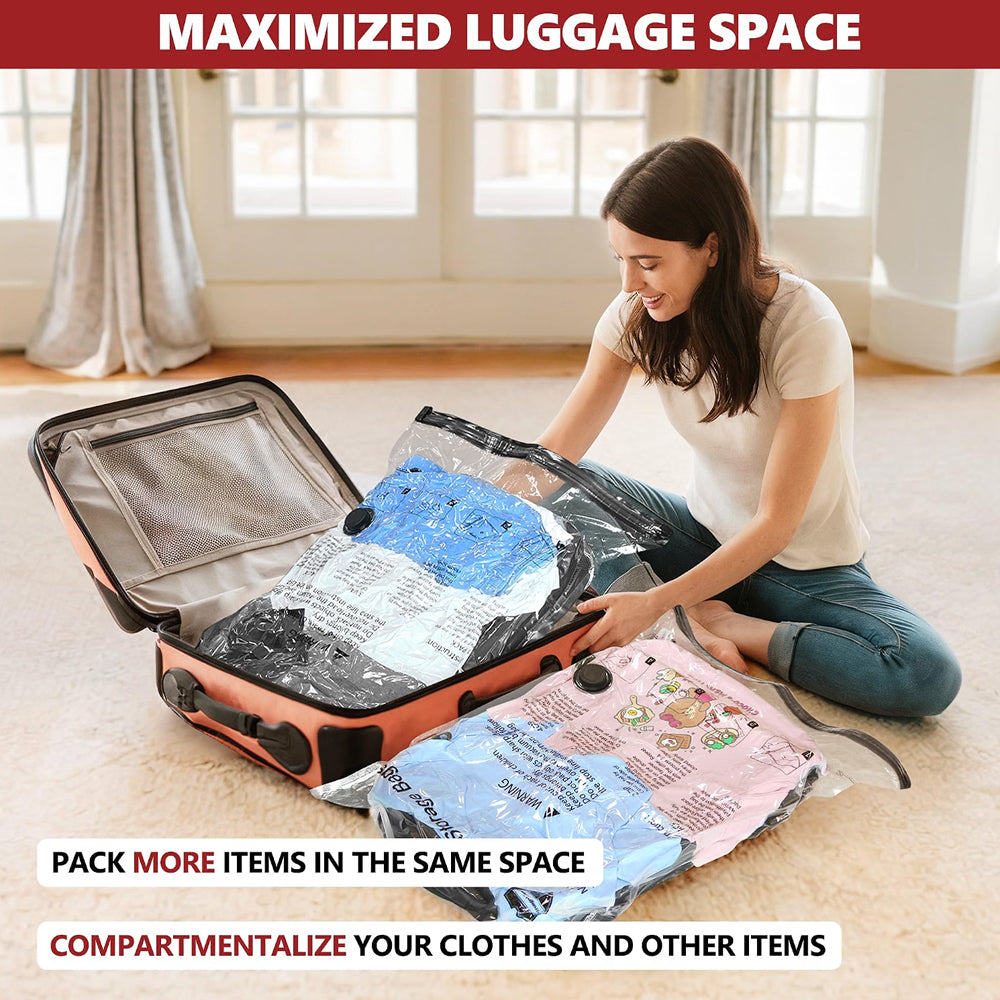 12 Pack Vacuum Storage Bags with Pump