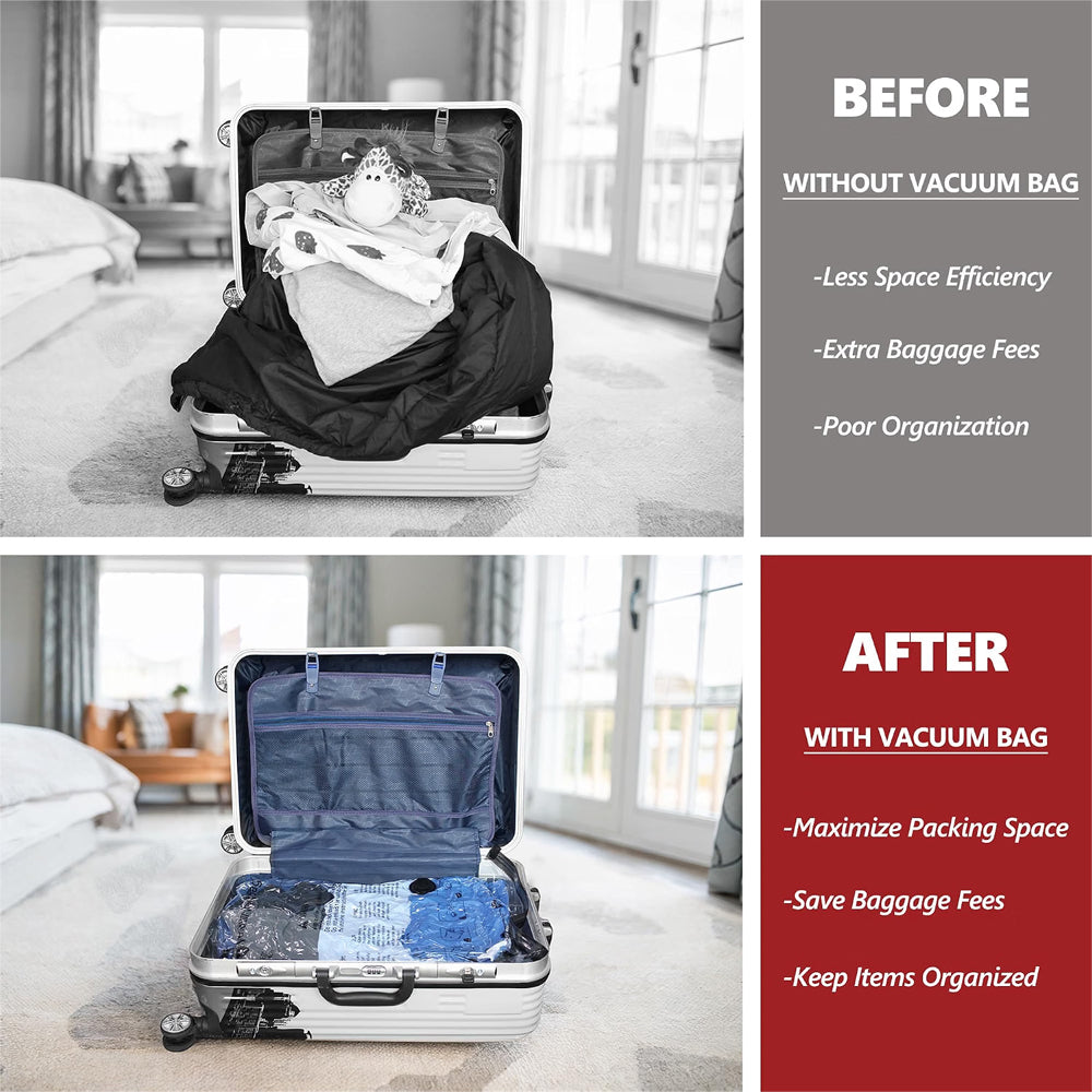 12 Pack Vacuum Storage Bags with Pump