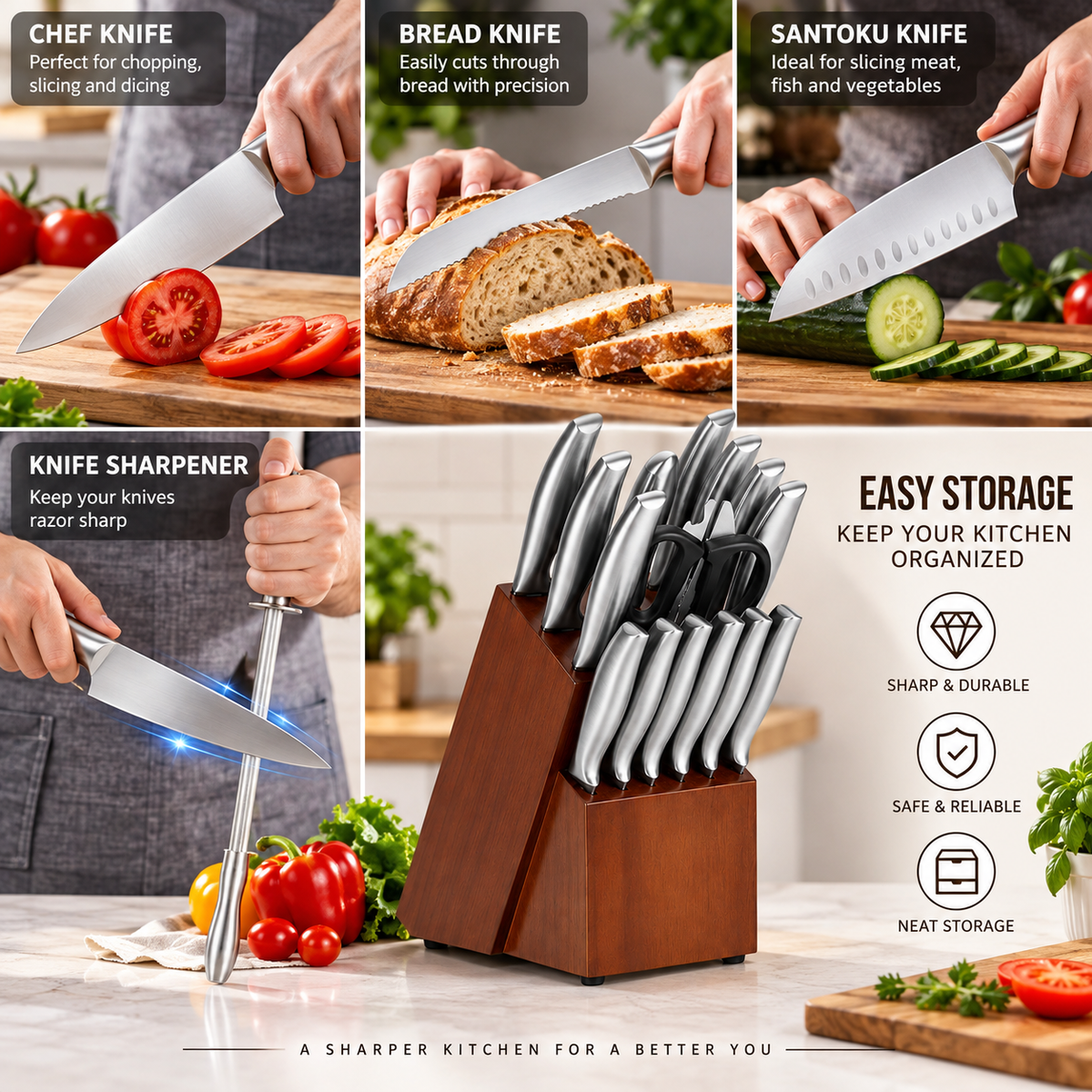 Stainless Steel Knife Set
