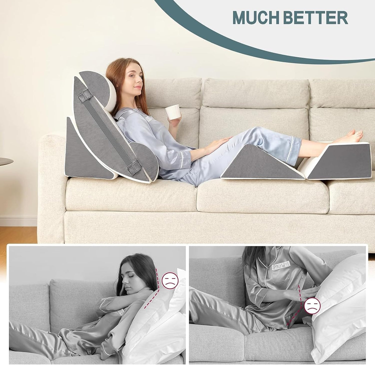 6PCS Orthopedic Bed Wedge Pillow Set