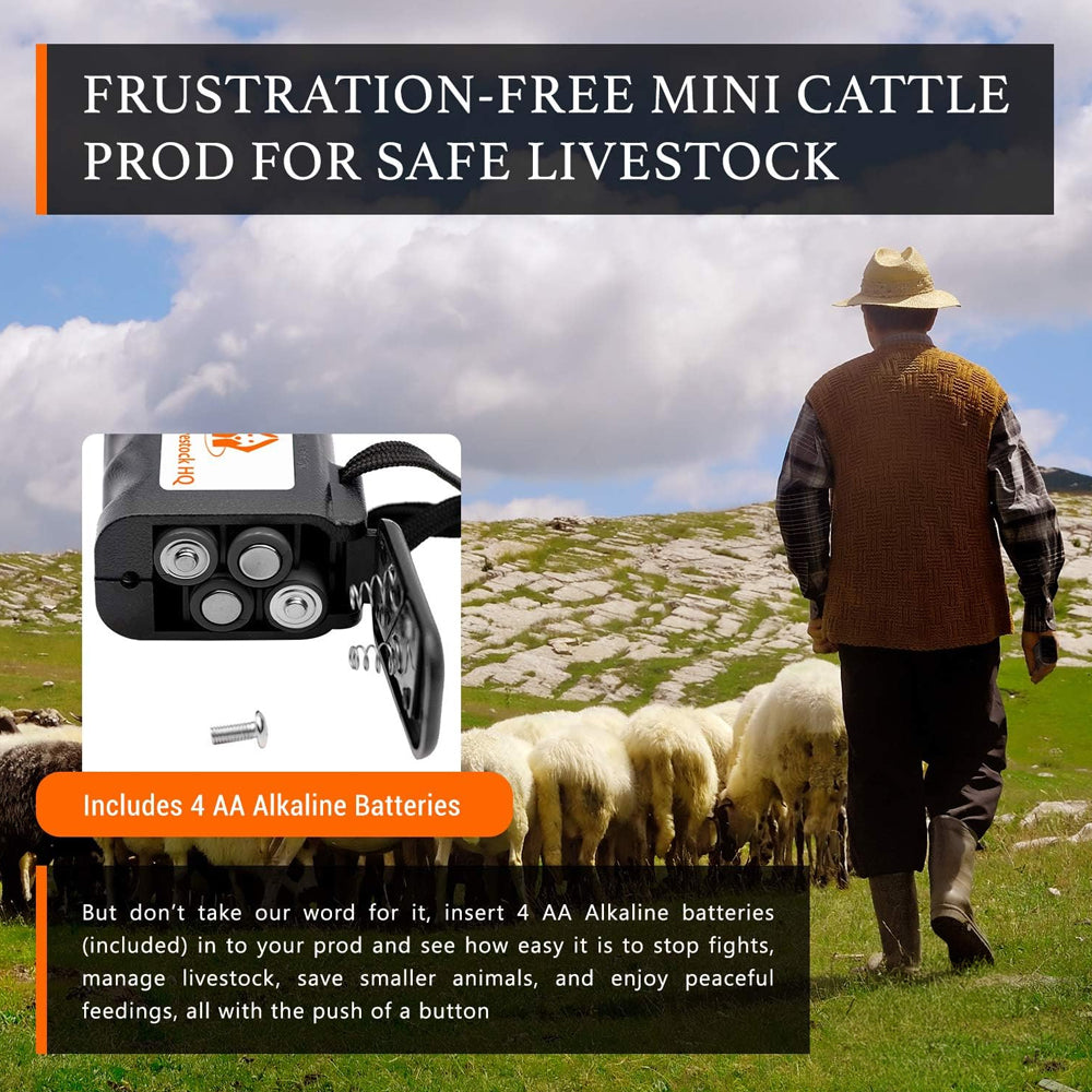Handheld Cattle Prodder with Pouch