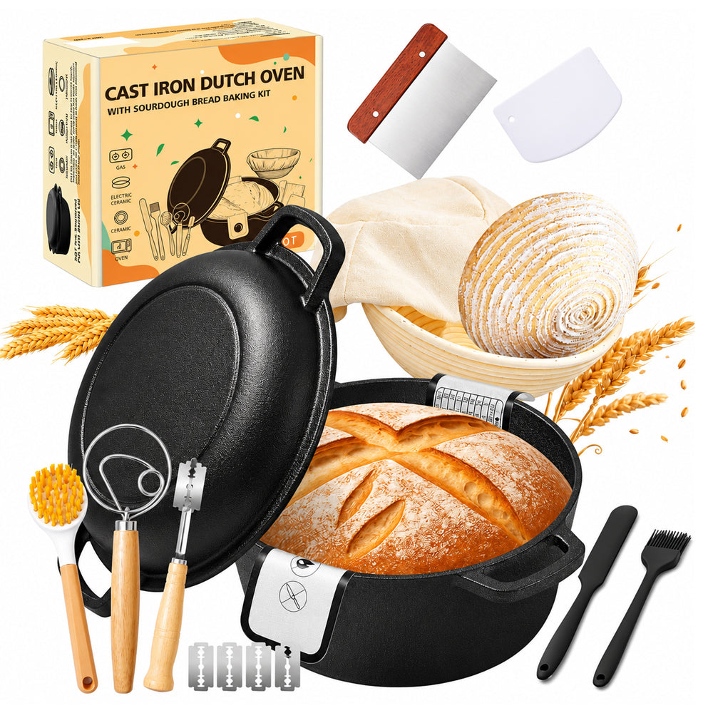 Cast Iron Dutch Oven Sourdough Bread Baking Set