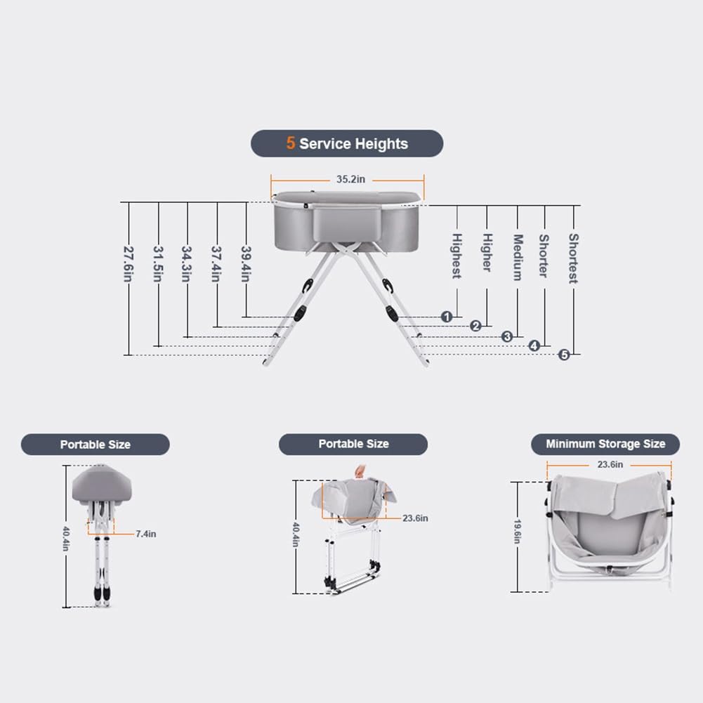 Dog Bath tub Elevated & Foldable Space Saving Pet Shower Station