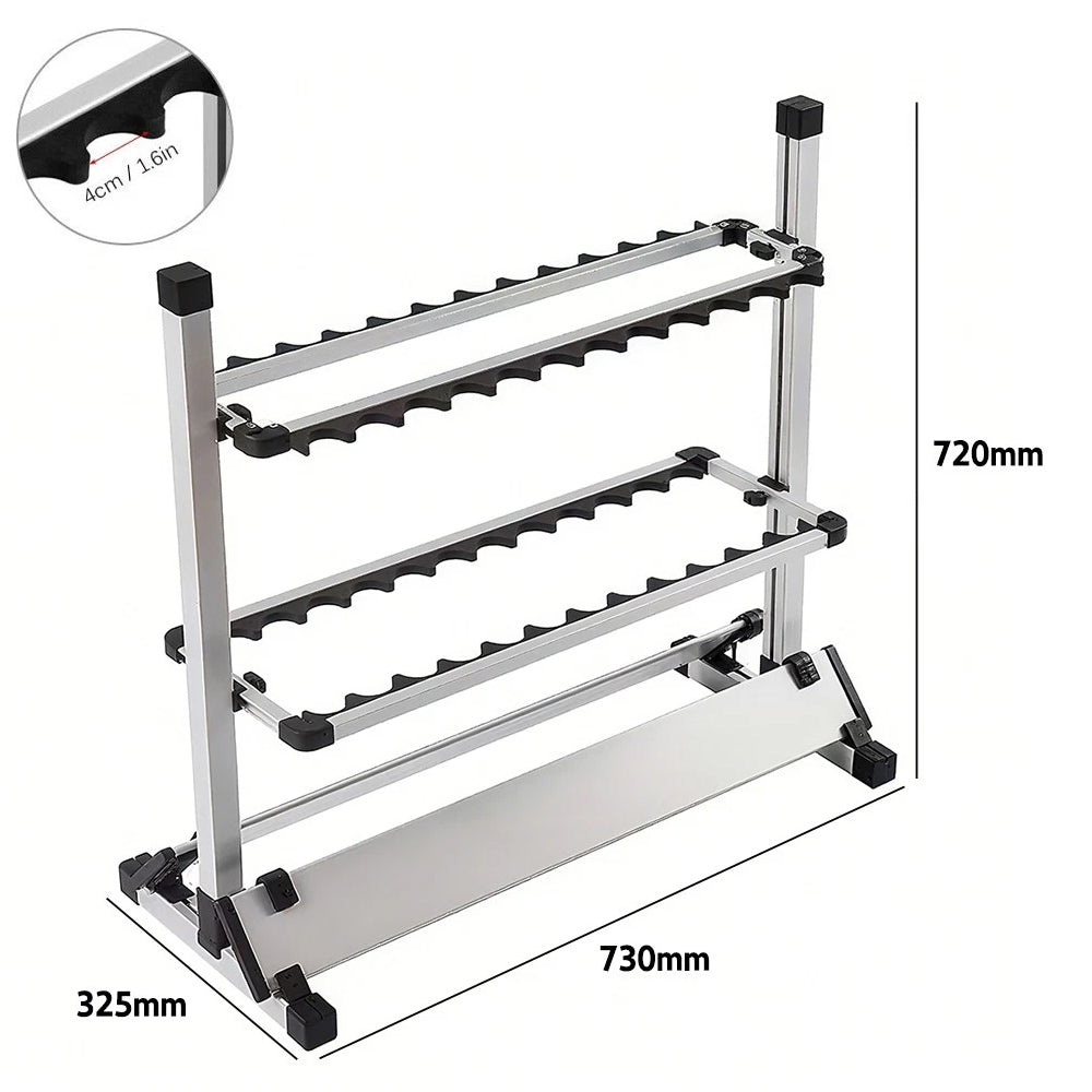 24 Slots Fishing Rod Holder Rack