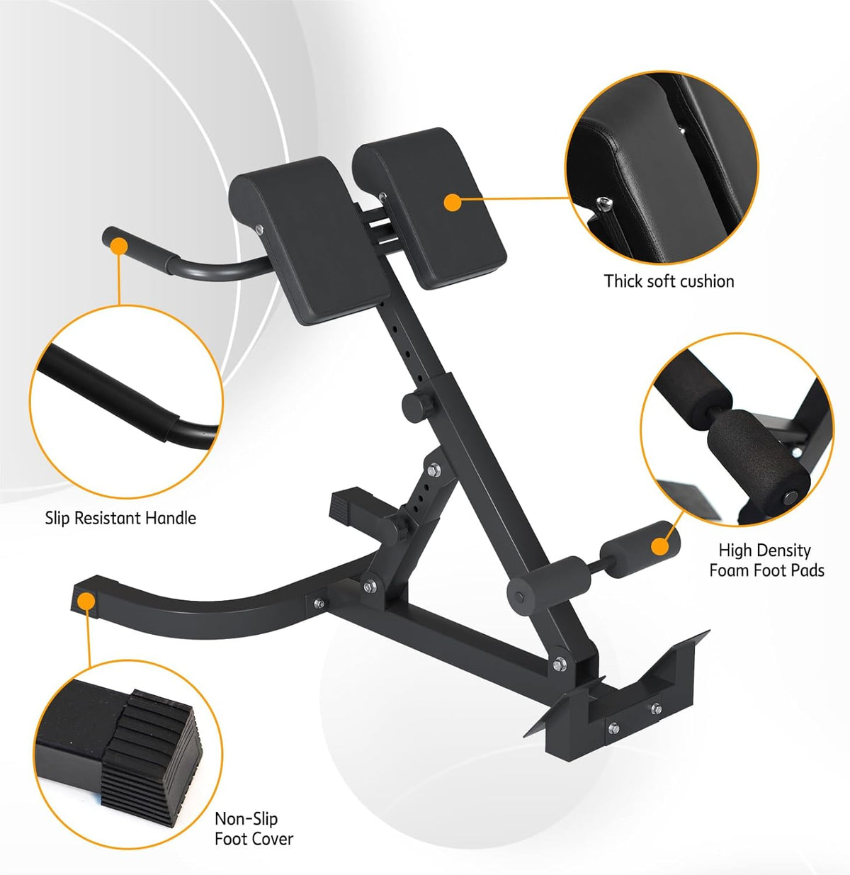 Adjustable Roman Chair Hyperextension Bench