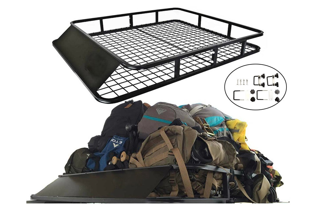 Universal Roof Rack Basket Car Top Luggage Carrier Cargo Holder – 48" x 40"