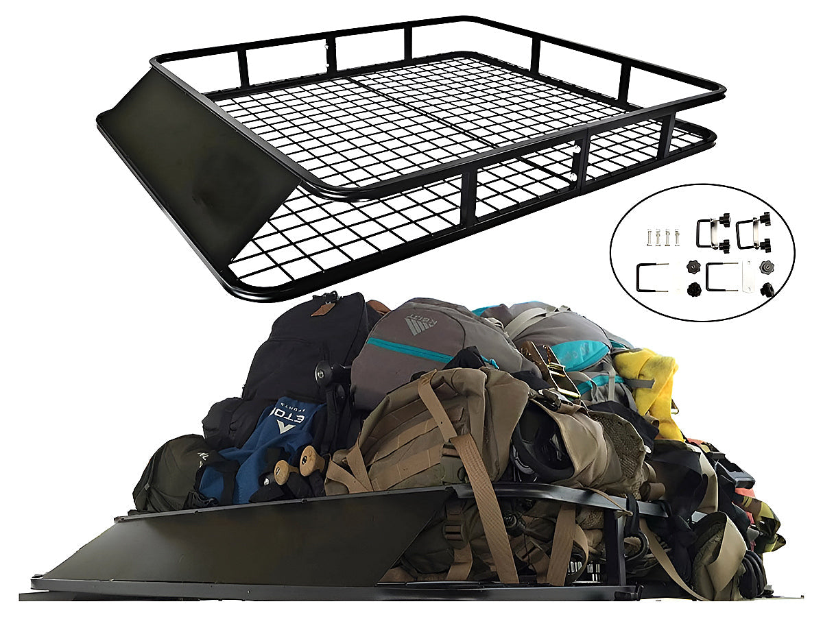Universal Roof Rack Basket Car Top Luggage Carrier Cargo Holder – 48" x 40"