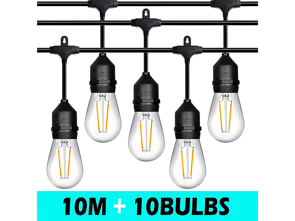 Outdoor Festoon Light String Lights 10M 10 LED Bulbs