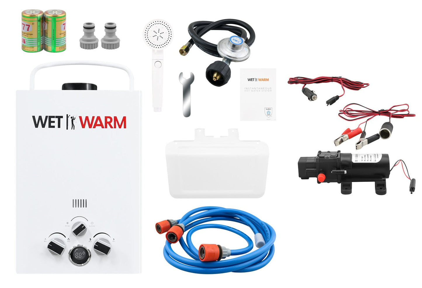 Gas Water heating 8L + 12V Pump