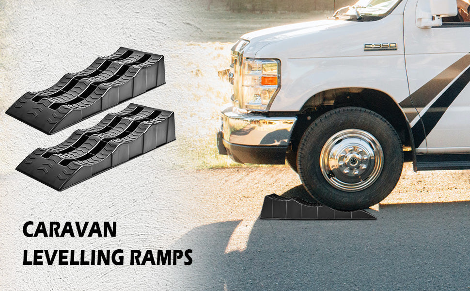 2PCS RV Leveling Blocks Camper Wheel Chocks Ramp