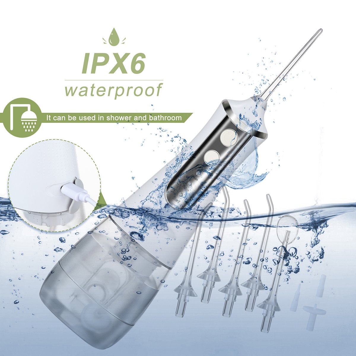 Water Flosser Cordless Teeth Cleaner