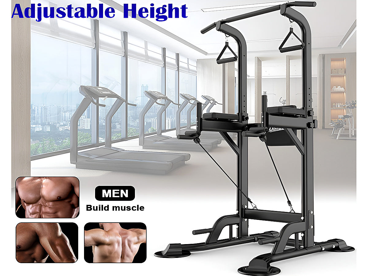 Power Tower Pull Up Bar Dip Station Bench