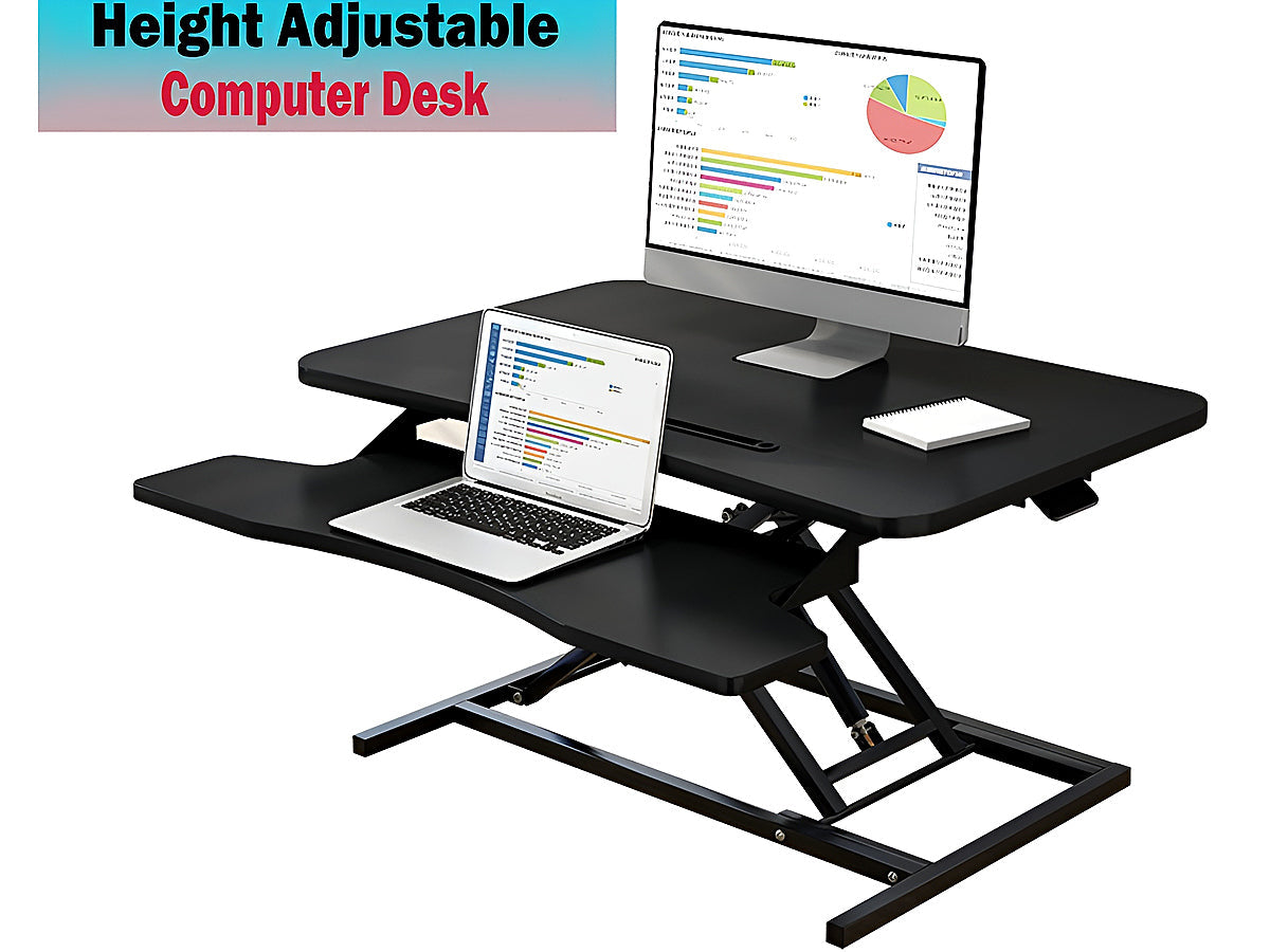 Height Adjustable Sit Stand Desk Riser