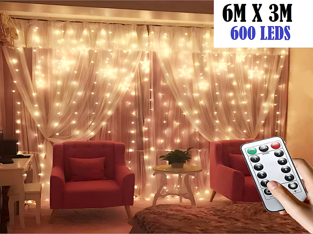 Curtain Lights 3 x 6m Warm White