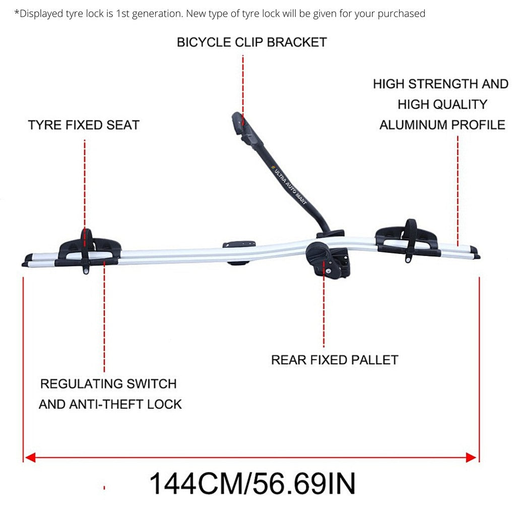 Bike Rack Car Roof Bicycle Carrier 2PCS