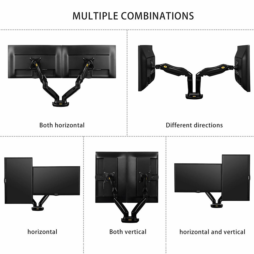 Dual Arm Monitor Stand Bracket Mount