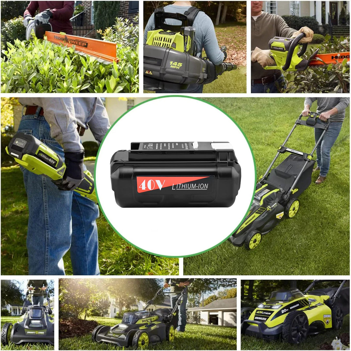 Ryobi 40V Battery 5Ah Battery Replacement Compatible