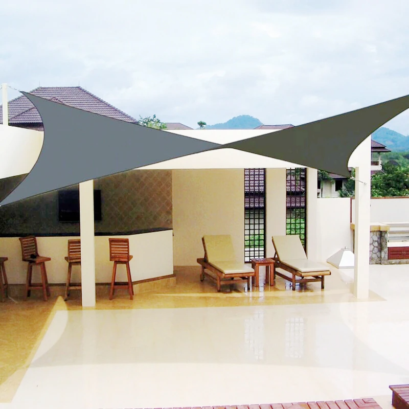Sun Shade Sail 5x5M Grey Sunshade Cloth Waterproof