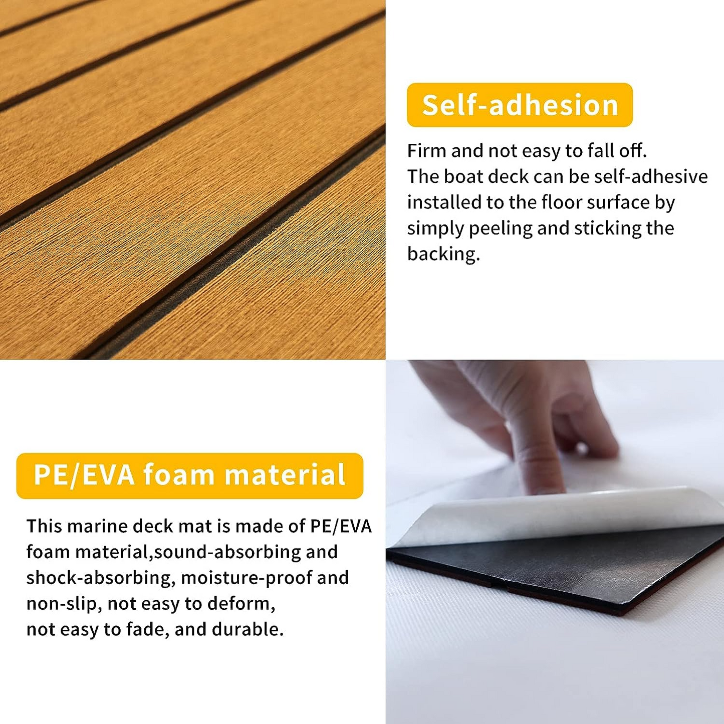Marine Carpet Teak Boat Flooring Mat
