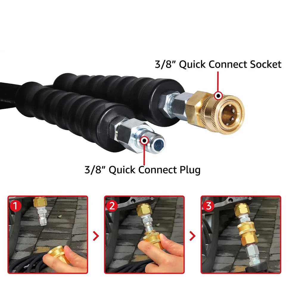 High Pressure Hose 4000PSI 3/8 QC 15M