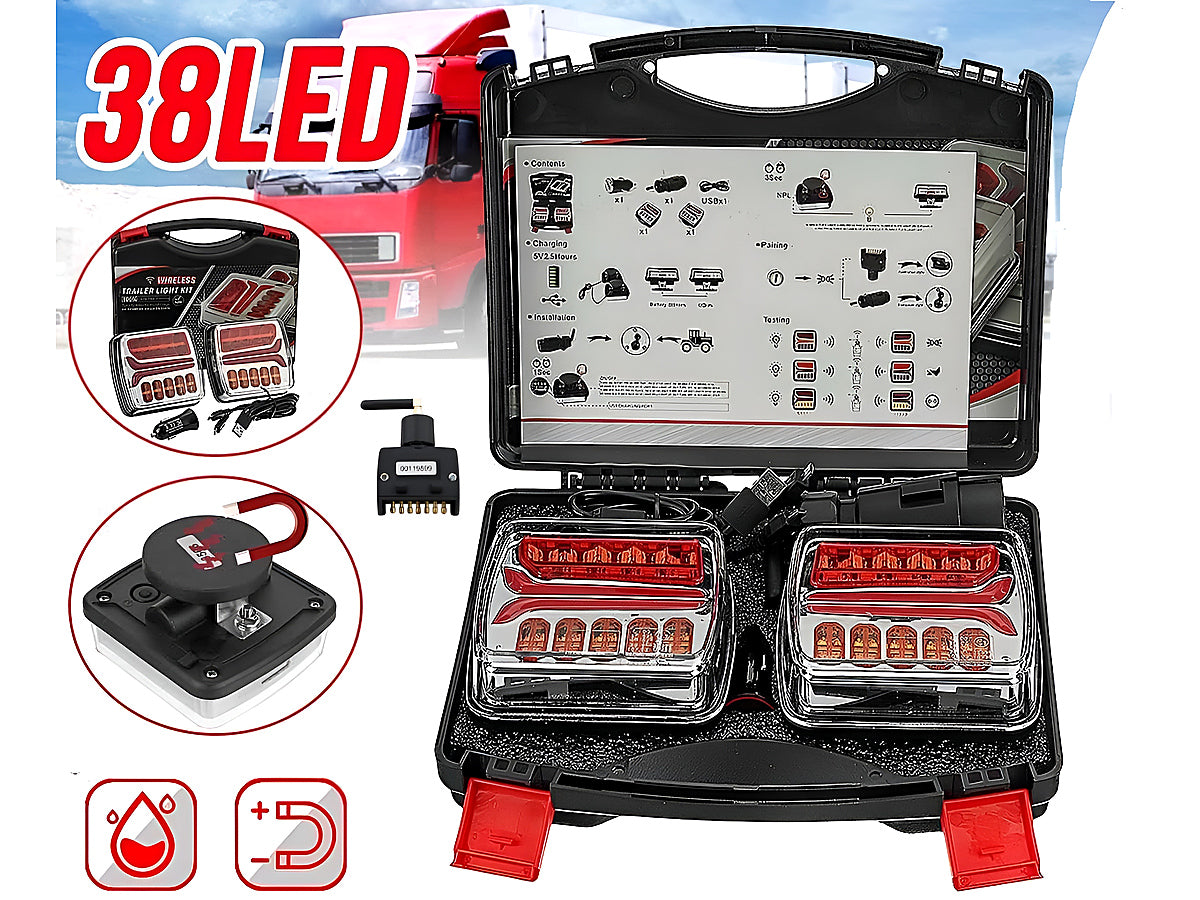 Trailer Light Magnetic Wireless LED Trailer Truck Tail Lights