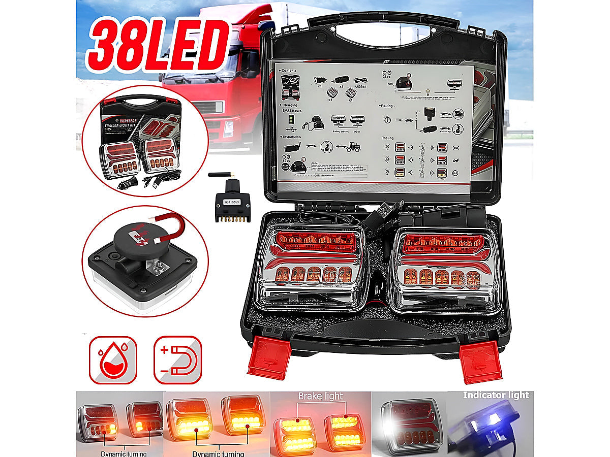 Trailer Light Magnetic Wireless LED Trailer Truck Tail Lights