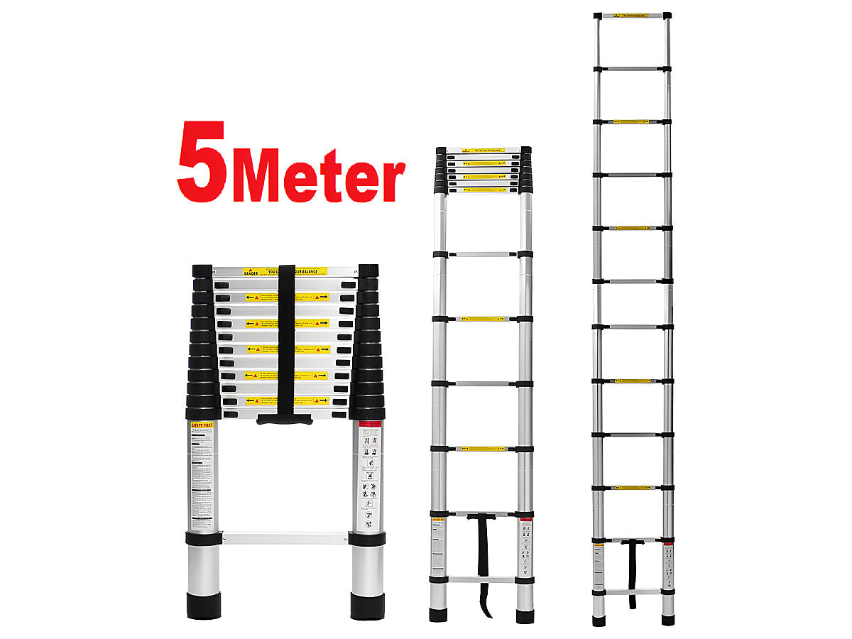 Telescopic Ladder 5m Aluminium Telescoping