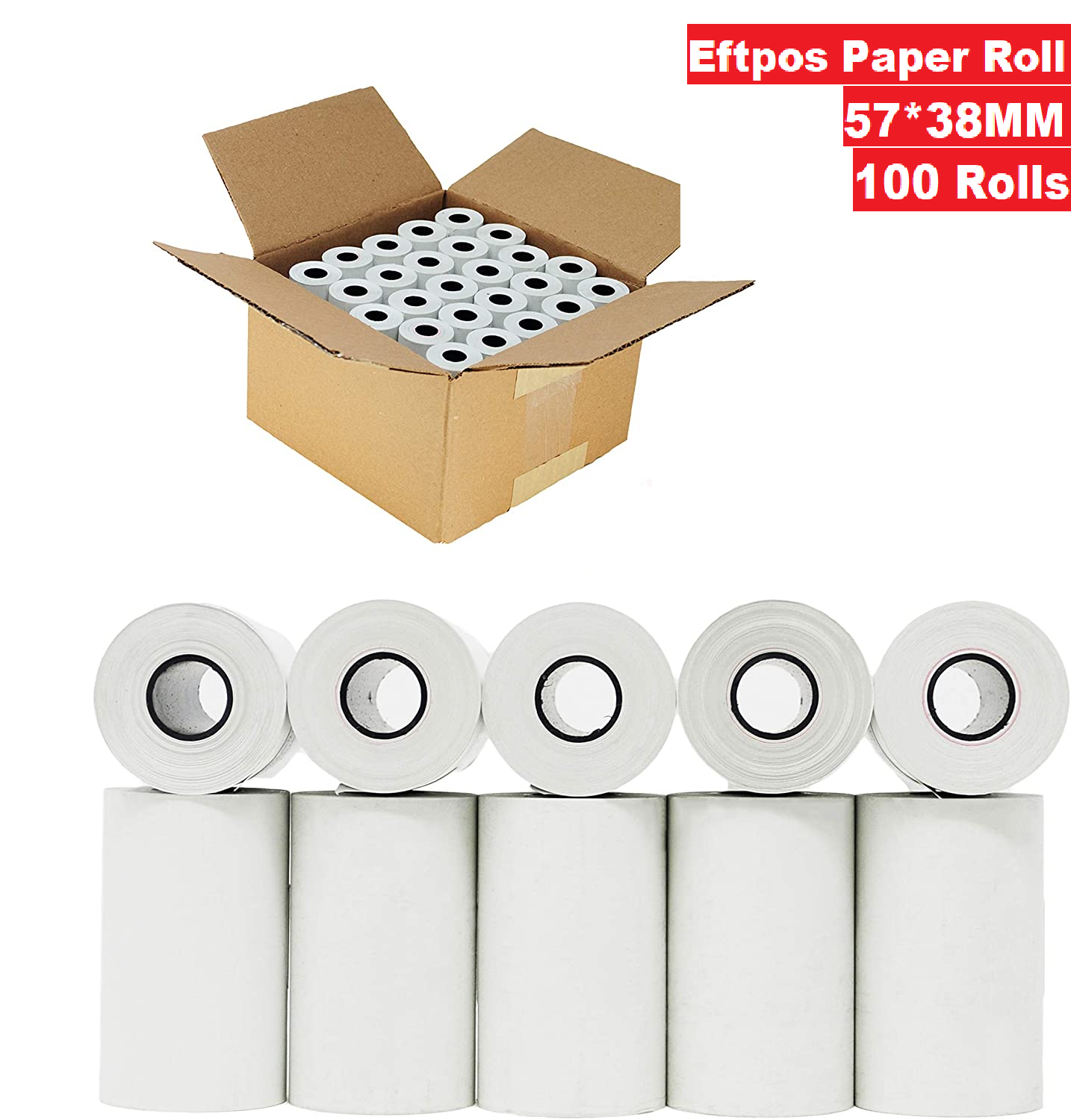 EFTPOS Roll 57x38 "100" ROLLS