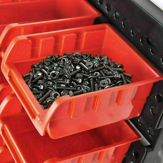 Wall Mounted Garage Organiser / Parts Rack With 30 Bins