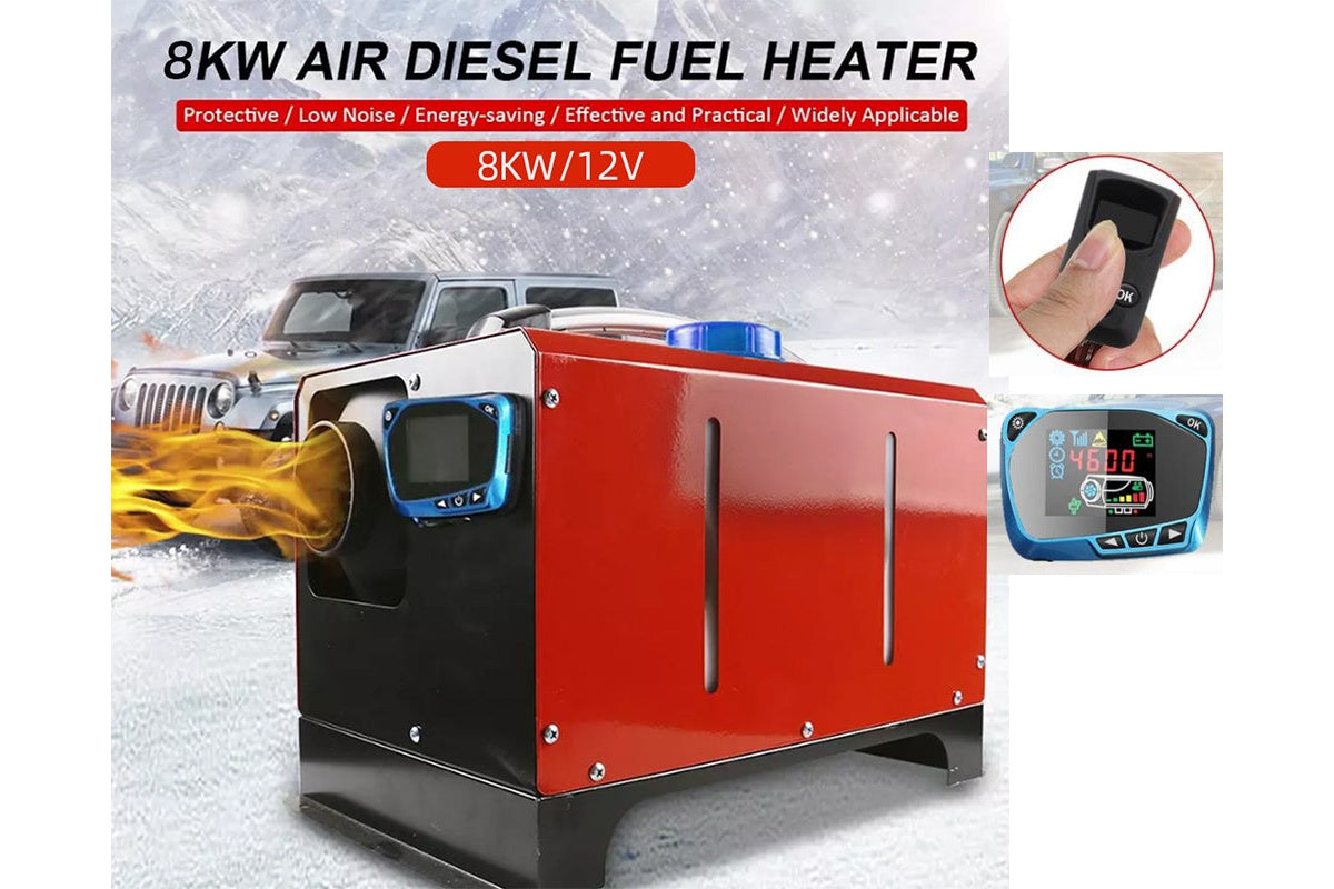 Diesel Air Heater All-in-one 12V 8KW LCD Remote Control for Car RV Indoors machinery