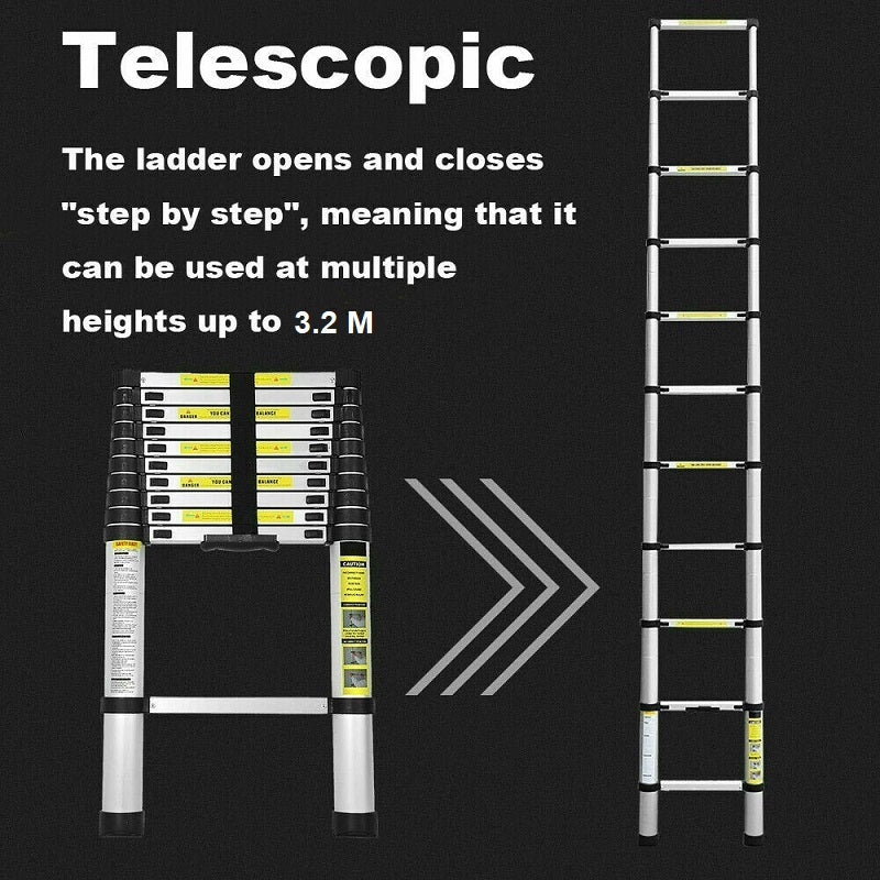 Telescopic Ladder 3.2m Extension Ladder