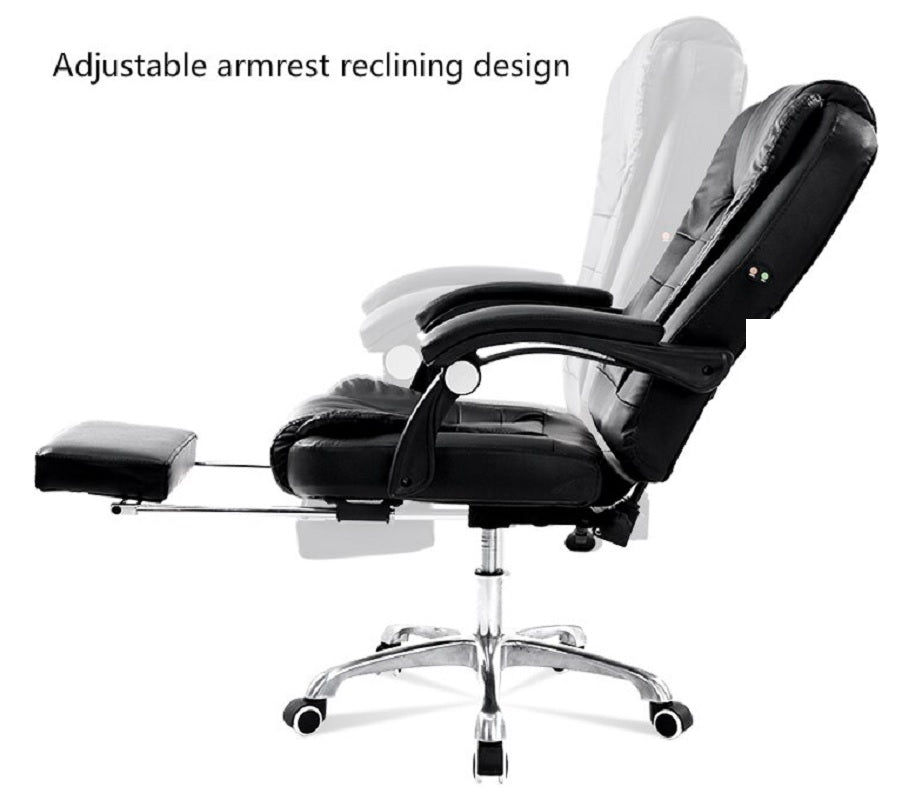 Ergonomic Gaming Office Chair – Adjustable PU Leather Computer Chair, Black
