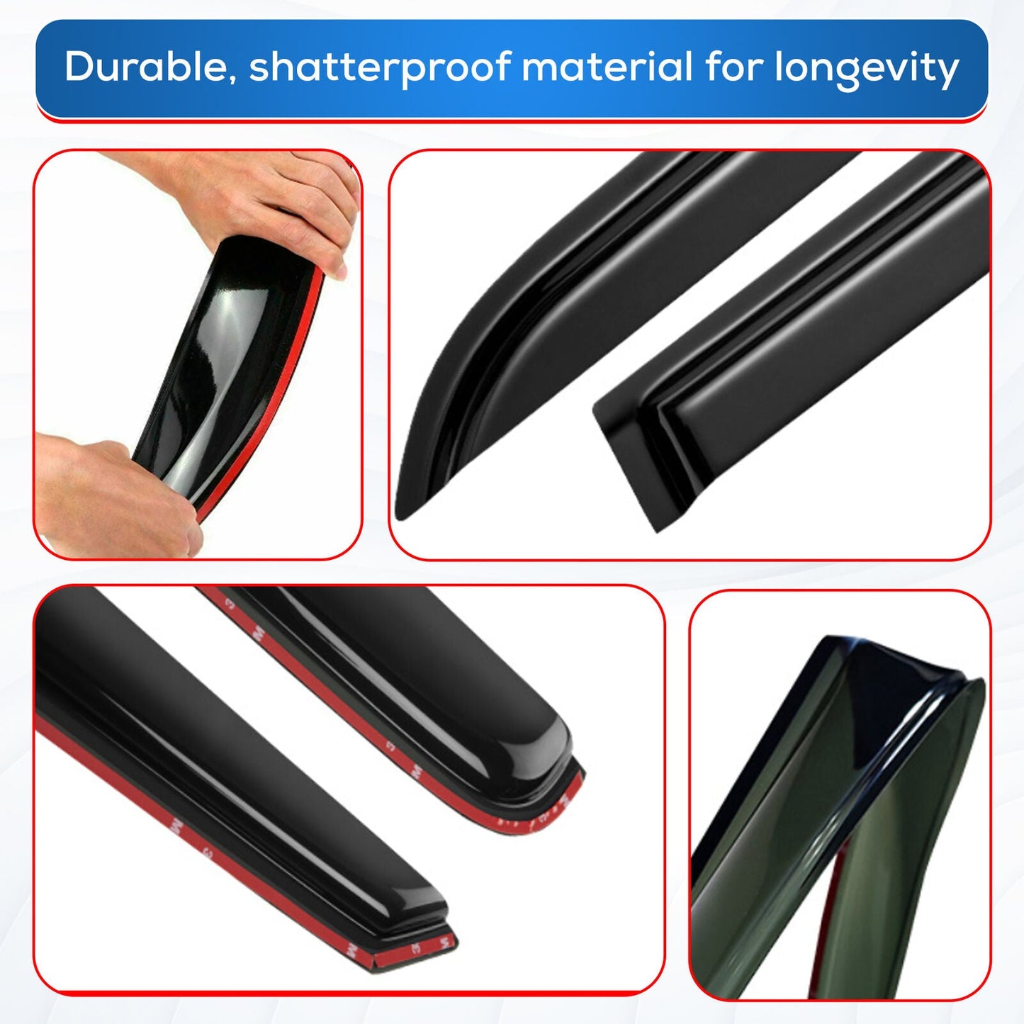 Door Visor / Weather Shield / Monsoon Guard To Suit Toyota HILUX 2015-2021