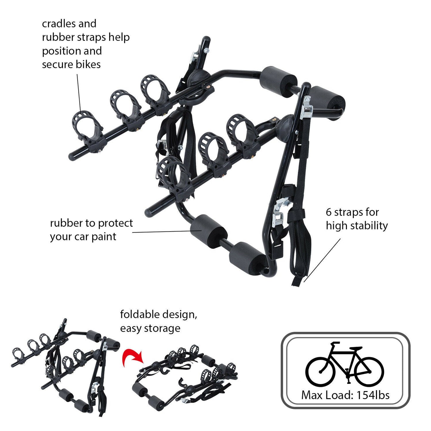 Bike Rack Carrier Bicycle Support