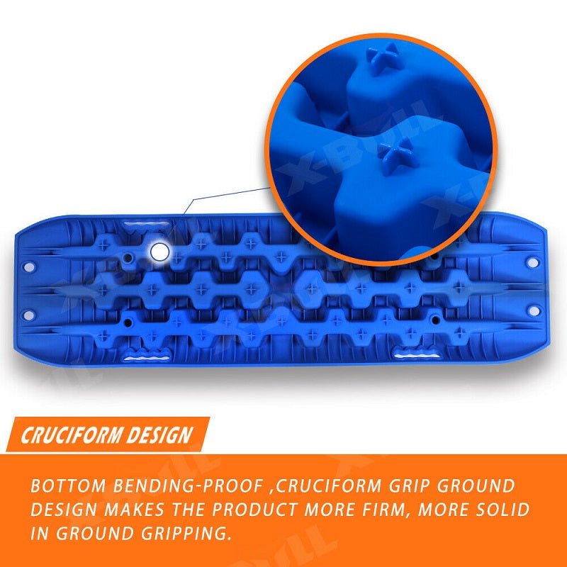Recovery Tracks X-BULL – 3rd Gen Traction Boards for Sand Mud Snow 4WD Blue