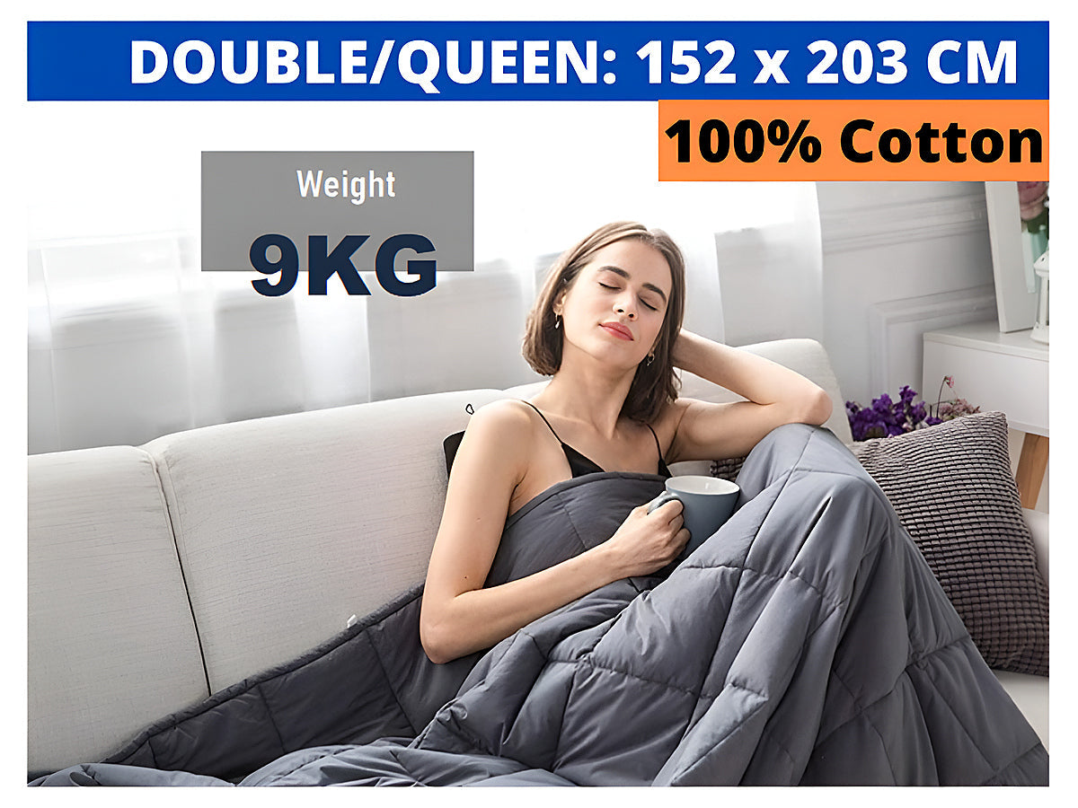 Weighted Blanket 9KG Queen Deep Sleep Relax